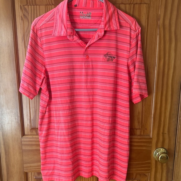 Under Armour Other - Under Armour Men's Pink Striped Polo Shirt